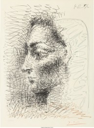 Pablo Picasso-Portrait de Jacqueline  1956