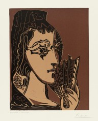 Pablo Picasso-Portrait de Jacqueline en Carmen  1962