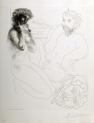 Pablo Picasso-Sculpteur et Modele Agenouille  1933