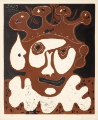 Pablo Picasso-Tête de Bouffon  Carnaval  1965