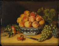 Still Life Peaches and Grapes