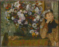 A Woman Seated beside a Vase of Flowers (Madame Paul Valpin_on