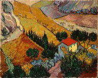 Yhfz_081_Gogh_8--农舍和农夫 Landscape with House and Ploughman