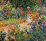 1927090-Claude Monet 花园里的女子 Garden at Giverny