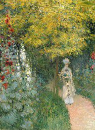 2308637-Claude Monet 花园里的蜀葵 Rose Garden