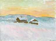 13368791_Norwegian_Landscape,_Blue_Houses,_1895_Oil_On_Canvas