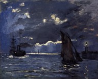 A Seascape, Shipping by Moonlight-Claude Monet