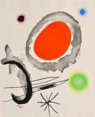 Joan Miró Espanja 1893-1983-OISEAU ENTRE DEUX ASTRES