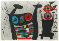 Joan Miró Espanja 1893-1983-Ur Le lézard aux plumes d'or.