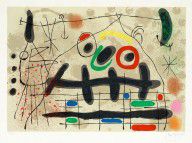 Joan Miró Espanja 1893-1983-Utan titel, ur Le lézard aux plumes d'or.