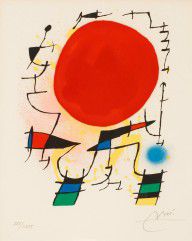 Joan Miró Espanja 1893-1983-Utan titel, ur Miró lithographe I