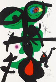 Joan Miró Espanja 1893-1983--Utan titel, ur Oda à Joan Miró. (d)