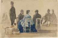 Ladies and Gentlemen Seated on the Beach with a Dog-ZYGR66473
