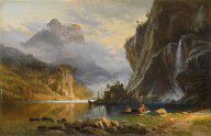 Albert Bierstadt Indians Spear Fishing 