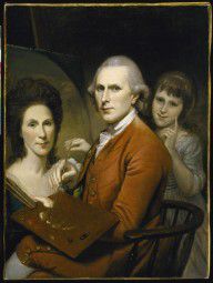 Charles Wilson Peale Self-Portrait with Angelica and Portrait of Rachel 