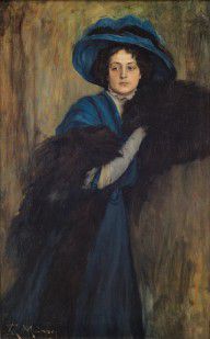 Raimundo de Madrazo Portrait of a Lady in Blue 