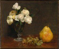 法国 亨利·方丹 - 拉图尔 玫瑰和水果 