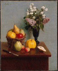 法国 亨利·方丹 - 拉图尔 鲜花和水果静物 