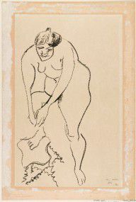 Nude with Right Foot on Stool (Nu au pied droit sur un tabouret)_1906