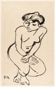 Crouching Nude, Eyes Lowered (Nu accroupi les yeux baissés)_1906