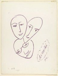 Study for frontispiece Apollinaire de A. Rouveyre (étude pour le frontispice "Apollinaire&q