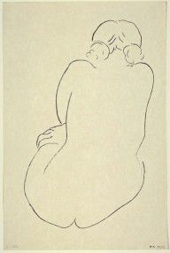 Seated Nude, Back Turned (Nu assis, vu de dos)_1913