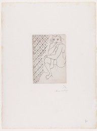 Seated Nude, Background of Squares and Stars (Nu assis, fond de carreaux étoilés)_1929