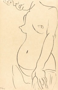 Nude in Three-Quarters with Part of Her Head Cropped Off (Nu de trois-quarts, une partie de la tête 