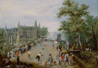 Adriaen van de Venne (Dutch A Jeu de Paume Before a Country Palace 