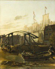 Adam Pynacker-View of a Harbor in Schiedam