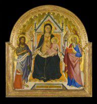 Don Silvestro dei Gherarducci (attributed to)-Madonna and Child with Sts. John Baptist and Paul