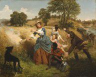 Emanuel Gottlieb Leutze-Mrs. Schuyler Burning Her Wheat Fields on the Approach of the British