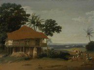 Frans Post-Brazilian Landscape with a Worker s House