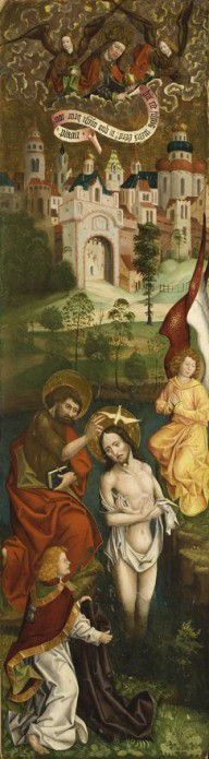 Jan Polack-Baptism of Christ (one of four panels)