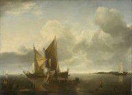 Jan van de Cappelle-Ships in a Calm