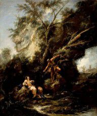 Magnasco, Alessandro  Peruzzini, Antonio Francesco-Landscape with the Temptation of Christ