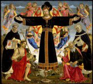 Master of the Fiesole Epiphany-Christ on the Cross with Saints Vincent Ferrer, John the Baptist, 