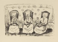 Edvard Munch-Drei alte Damen. 1922.
