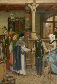 Albert De Vriendt - The Magistrates visit the Workshop of Jan van Eyck