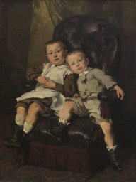 Alfred Cluysenaer - Paul and Edmond Roger, stepchildren of the Painter