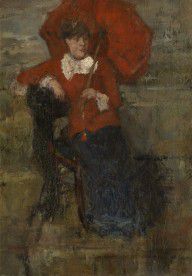 James Ensor - The Lady with Red Parasol