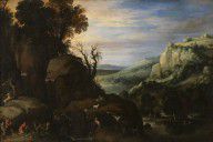 Paul Bril - Landscape with mountain goats