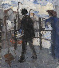Rik Wouters - The painter at Hoogbrug in the city of Mechelen