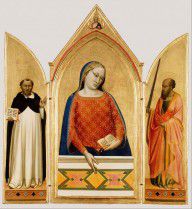 Bernardo Daddi (Italian (Florentine) Madonna, Saint Thomas Aquinas, and Saint Paul 