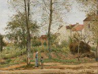 Camille Pissarro (French Houses at Bougival (Autumn) 