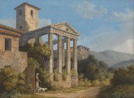 Jakob Philipp Hackert (German The Temple of Hercules in Cori near Velletri 