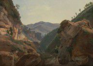 Jean-Charles-Joseph Rémond (French Mountain Landscape with Road to Naples 