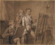 Louis-Léopold Boilly (French Three Young Artists in a Studio 