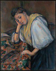 Paul Cézanne (French Young Italian Woman at a Table 