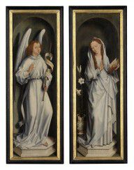 Hans Memling - Reverse of a pair of wings showing the Annunciation